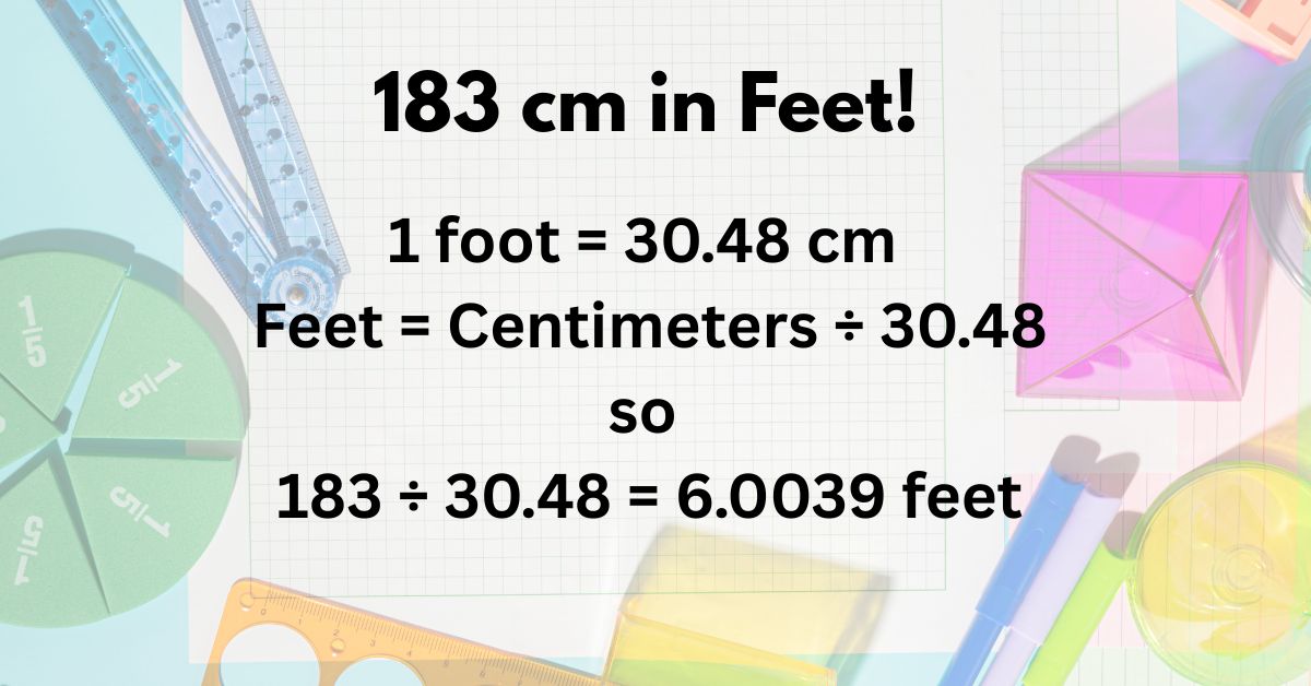 183 cm to Feet coversion